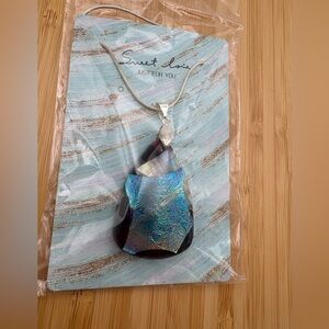 NWT Silver and Blue Pendant Necklace